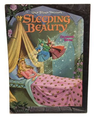 Vintage 1960 - 70 Whitman Walt Disney Presents " Sleeping Beauty " Coloring Book