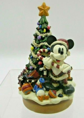 Disney Mickey Mouse Christmas Tree Candle Topper Jar Lid