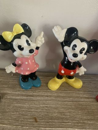 Vintage Disney Japan Mickey & Minnie Figurines