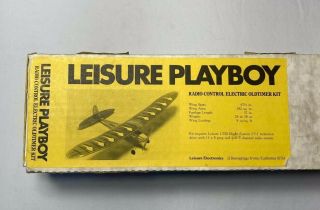 Vintage Leisure Playboy R/c Model Airplane Kit Electric Old Timer