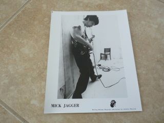 3 Mick Jagger Rolling Stones Vintage 8x10 Press Promo Photos & 2 Guitar Picks