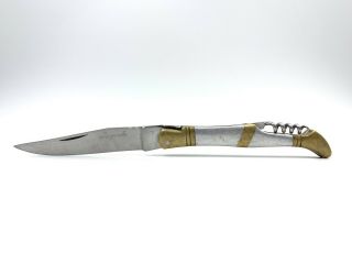 Laguiole Corkscrew Knife Aluminum Handle Folding Pocketknife