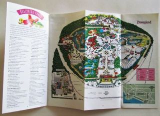 Vintage 1993 Disneyland Your Official Souvenir Guide Guest Map Brochure Toontown