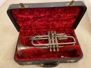 Vintage 1935 Pan American Trumpet Made In Elkhart,  Indiana
