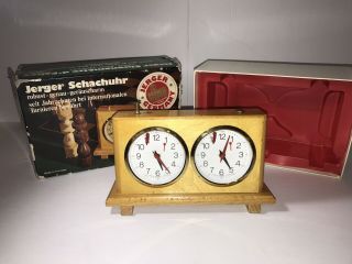 Vintage Jerger Schachuhr Mechanical Chess Clock Made In Germany Sd3