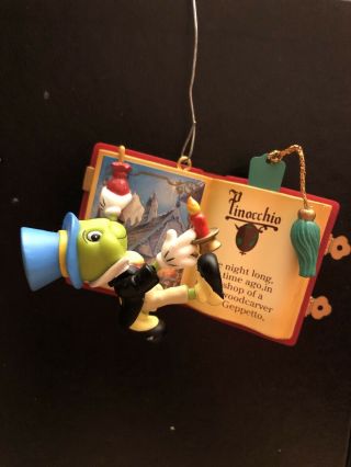 Enesco Pinocchio Once Upon A Time Jiminy Cricket Disney Ornament Story Book