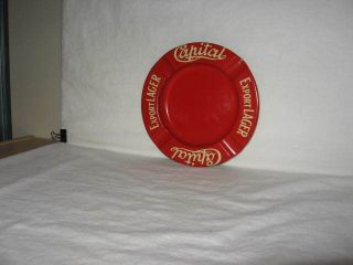 Vintage Capital Beer Ashtray,  The Capital Brewing Co.  Ltd. ,  Ottawa,  On.  (red)