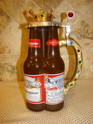 2001 Anheuser - Busch Budweiser King Of Beers Cb18 Members Only Bottle Stein