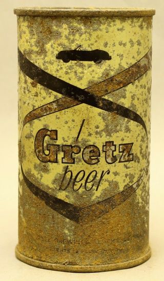 Gretz Flat Top Beer Can G.  B.  Ffleet Car Porsche