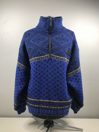 Vtg Spyder Snowboarding Ski Knit Pullover Sweater Jacket Coat Fleece Size Medium