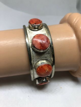 VTG NAVAJO ANDY MARION STERLING SILVER CUFF BRACELET Signed A.  Marion 2