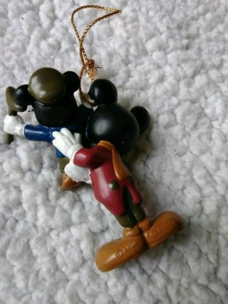 Disney ' s Christmas Carol Ornament Mickey Mouse Bob Cratchit Morty Tiny Tim Avon 2