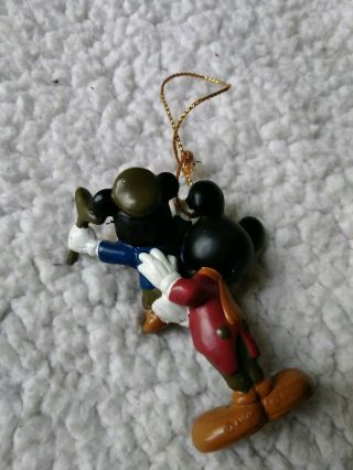 Disney ' s Christmas Carol Ornament Mickey Mouse Bob Cratchit Morty Tiny Tim Avon 3