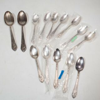 14 Pc Marquise 1847 Rogers Bros.  Silverplate 1933 Spoon Set Flatware
