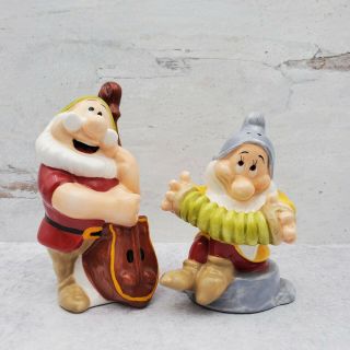 Treasure Craft Disney Snow White & The Seven Dwarfs Salt & Pepper Doc & Bashful