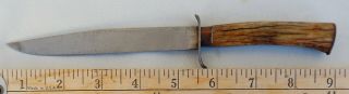 Vintage Hand Forged Robert Marek Custom Made Knife With Stag Handle 8 - 7/8 " Long