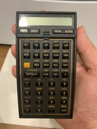 Vintage Hp 41cx Hewlett Packard Calculator With Case