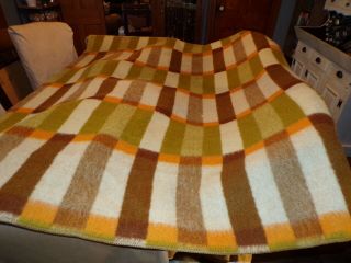 Vintage Faalberg 100 Virgin Wool Blanket 68 " X 85 " Made In Holland