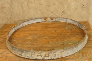 Antique Pabst Brewing Co.  Adverting Wooden Barrel Keg Ring (rare)