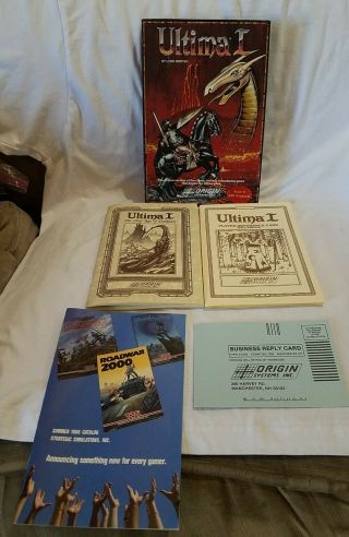 Vintage 1986 Apple 2 Ultima I Game Box With Instructions
