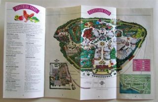 Vintage 1991 Disneyland Your Official Souvenir Guide Guest Map Brochure Castle