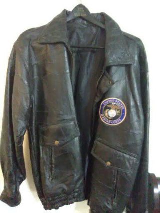 Vintage United States Marine Corps Leather Jacket Xl.