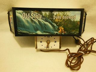 Vintage Old Style Advertising Lighted Cash Register Topper Plastic Sign Clock