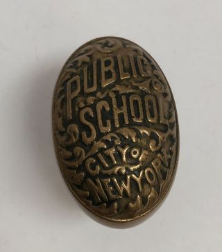 2 Vintage York City Public School Brass Door Knob
