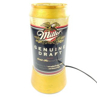 Vintage Miller Draft Mgd Beer Can Motion Lighted Sign 1994 Advertising