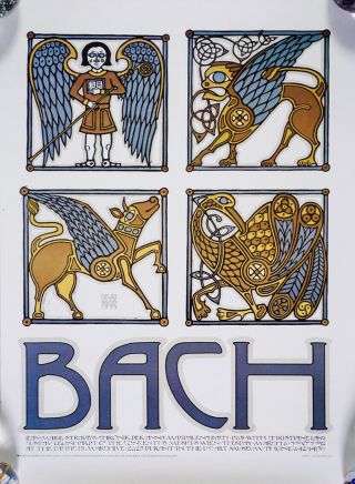 Vintage Poster California Bach - Society By David Lance Goines 1973