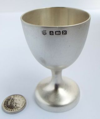 Lovely Heavy Gauge English Antique 1937 Solid Sterling Silver Egg Cup