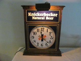 Vintage Knickerbocker Natural Beer Lighted Clock