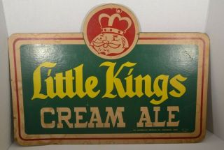 Schoenling Little Kings Cream Ale Beer Cardboard Sign 19 