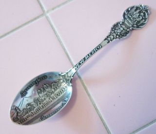 1902 Sterling Silver Souvenir Spoon Mechanics Alvarado Hotel Albuquerque Nm