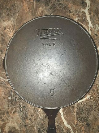 Vintage Wapak Cast Iron Skillet Z Mark 8 101b W/ Heat Ring (restored)
