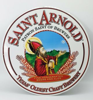 Saint Arnold Brewing Co Texas Oldest Craft Brewery Patron Saint Of Beer 16 " Sign