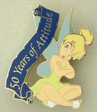 Disney Tinker Bell From Peter Pan With 50 Years Of Attitude Pin Le 100