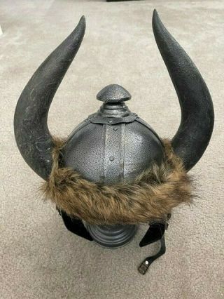 Viking Warrior Helmet With Horns With Stand