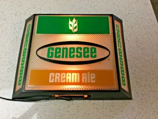 Genesee Cream Ale Plastic Light Up Sign - Wear - 12”x 14 1/2”x 2” Roughly