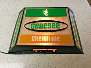 Genesee Cream Ale Plastic Light Up Sign - Wear - 12”x 14 1/2”x 2” Roughly 2