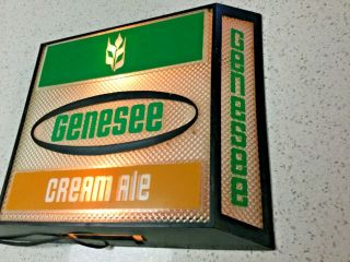 Genesee Cream Ale Plastic Light Up Sign - Wear - 12”x 14 1/2”x 2” Roughly 3