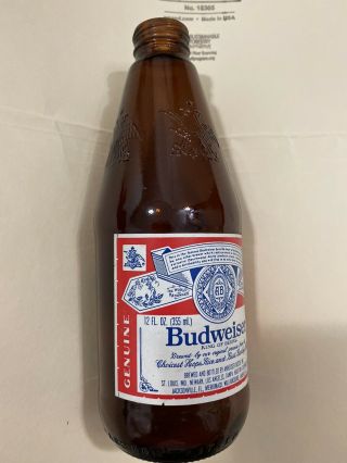 Vintage Budweiser Beer Bottle