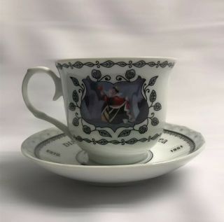 Disney Wonderland Tea Cup/saucer - Queen Of Hearts And Rabbit