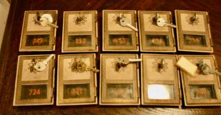 Vintage Post Office Box Doors With Keys Total Of 10 Boxes 日本へ送れます