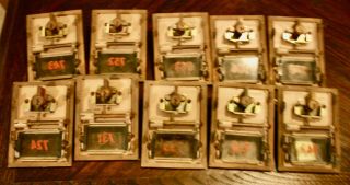Vintage Post Office Box Doors With Keys Total of 10 Boxes 日本へ送れます 2