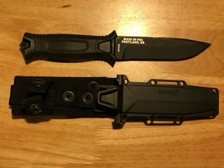 Gerber Strongarm Fixed Blade Knife Tactical Black With Sheath