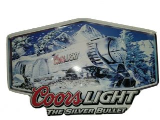 Beer Sign Metal Coors Light The Silver Bullet Train