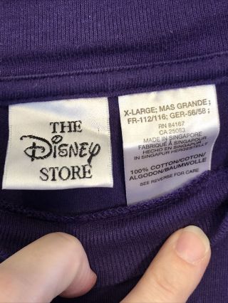 Vintage Disney Store Mickey & Minnie embroidered Pocket T - shirt XL 3