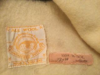 Vintage Witney Wool Hudson’s Bay Style Blanket 72” x 84” Flaws 2