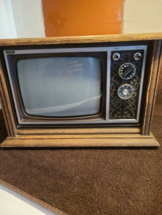 Rare Vintage Rca Console12 " Tv.  Am100l Black&white.  It Has The Glass Tubes.